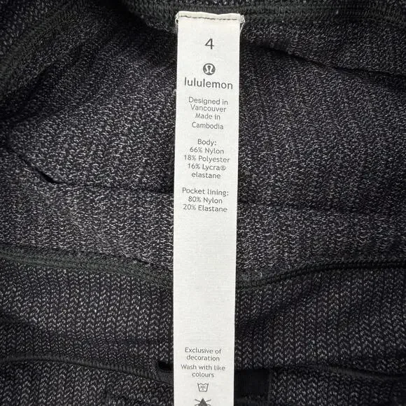 LULULEMON Speed Up Tight 28" Sz 4 Power Luxtreme Variegated Knit lack Heathered - Picture 12 of 12